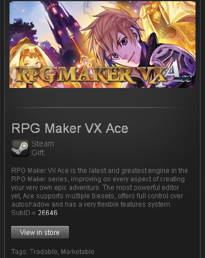 RPG Maker VX Ace - STEAM Gift - Region RU+CIS+UA