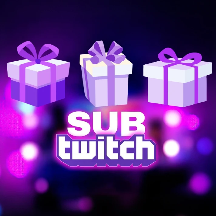 🟣 TWITCH SUB GIFT SUBSCRIPTION 👾 1-3-6 MONTHS SUBS 🎁