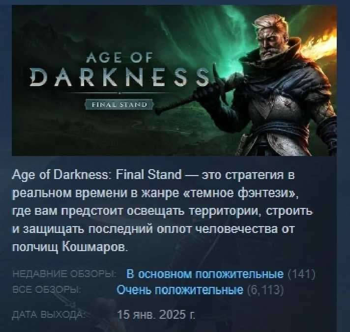 Age of Darkness: Final Stand 💎 STEAM GIFT RU