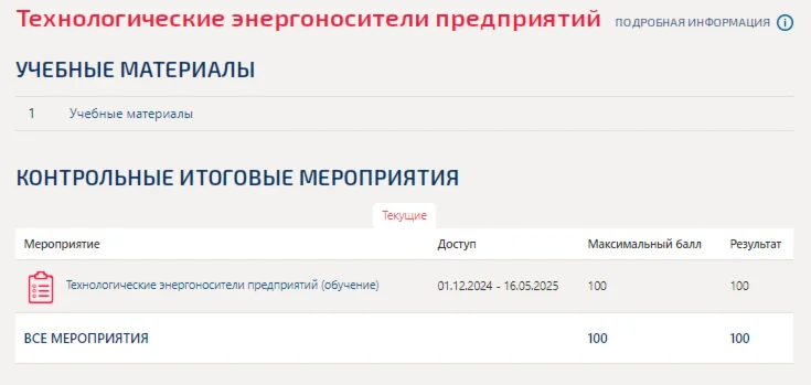 Технологические энергоносители предприятий.Тест МТИ