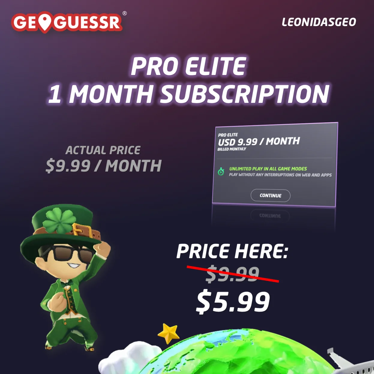 Подписка GeoGuessr на ВАШ АККАУНТ | Pro Elite