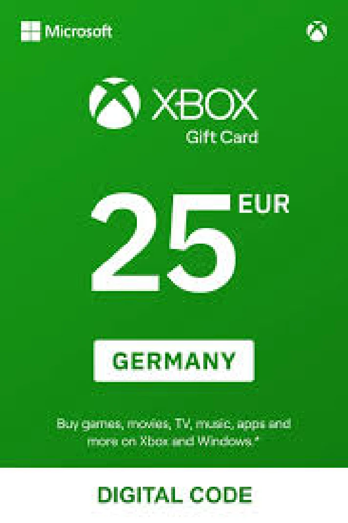 Buy Xbox Live Gift Card EUR €25