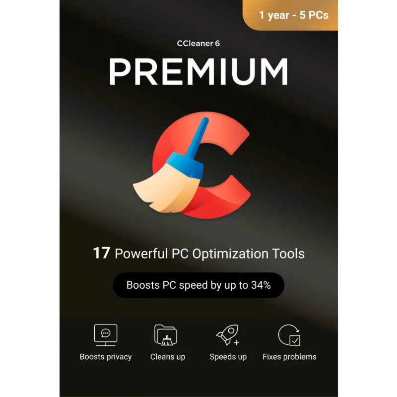 CCleaner Premium Bundle - 5 Devices 6 месяцев  (Global)