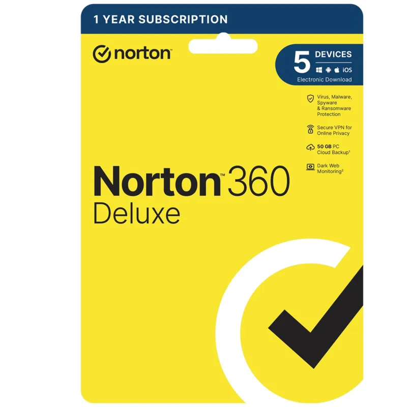 Norton 360 Deluxe  5 devices / 1 год (Global)
