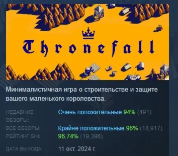 Thronefall АВТОДОСТАВКА STEAM РОССИЯ