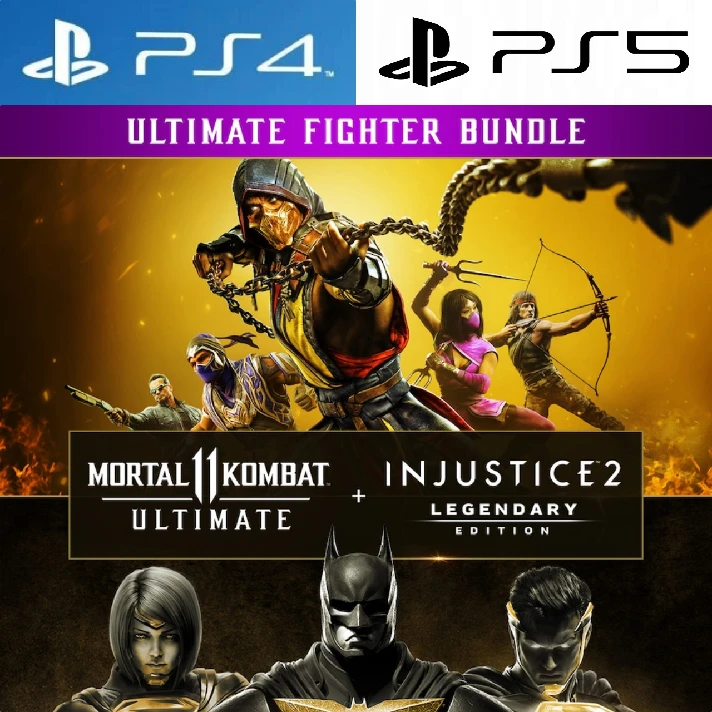 MK 11 Ultimate Edit. PS4|PS5 + Injustice 2 PS4|5* Rent