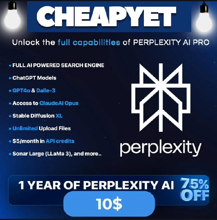 🤖Perplexity AI PRO VOUCHER 1 YEAR+INSTANT 10$ a year🌍