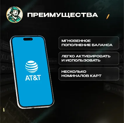 ESIM ПРЕДОПЛАЧЕННЫЙ ВАУЧЕР ATT (GLOBAL)