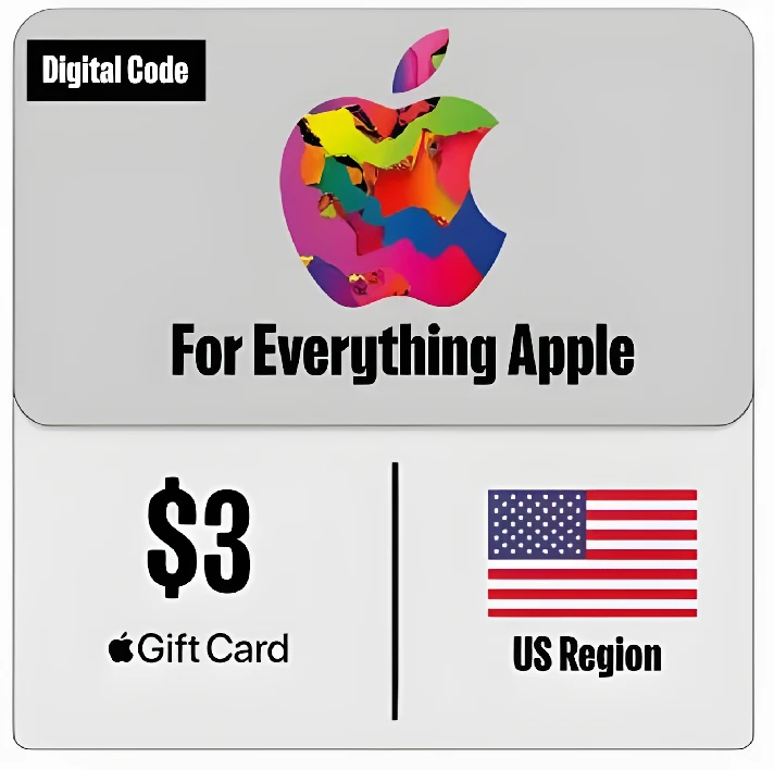 ⚡Apple iTunes Gift Card - 3$ 🇺🇸  ✅Cheaper🔥No Fees