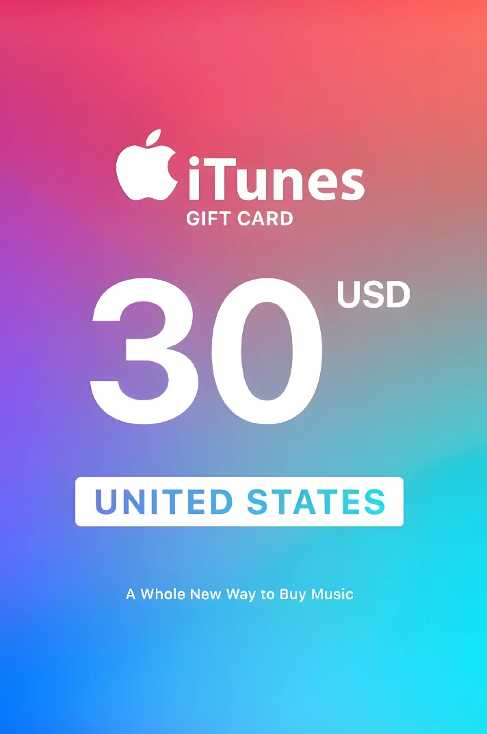 ⚡Apple iTunes Gift Card - 30$ 🇺🇸 ✅Cheaper🔥No Fees