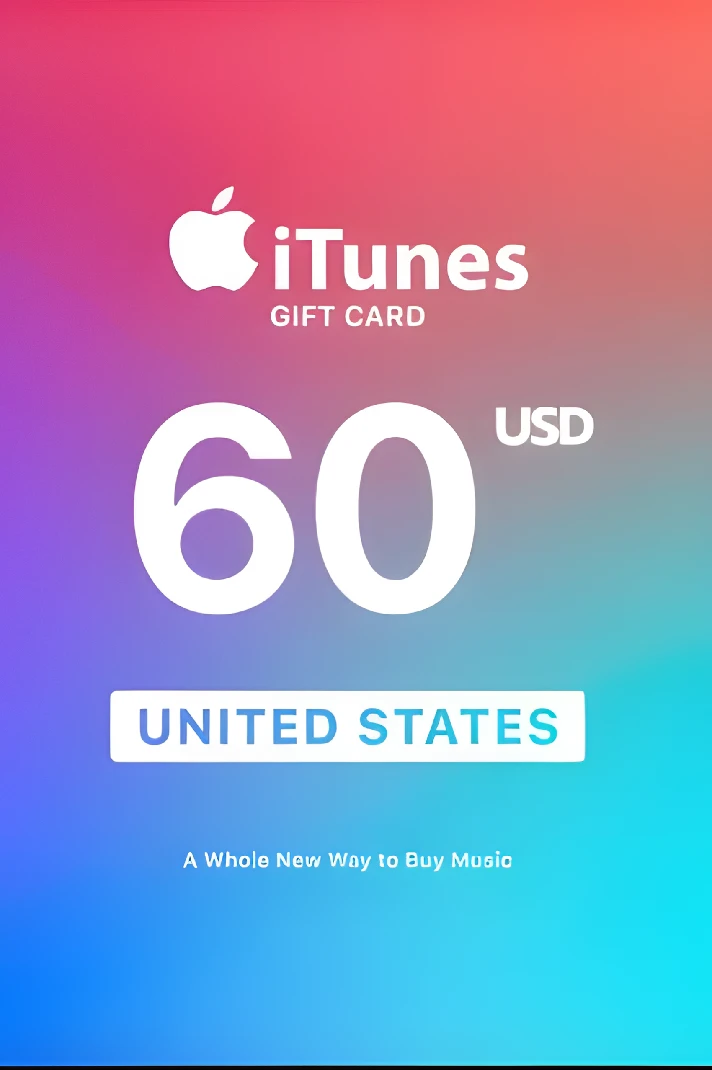 ⚡Apple iTunes Gift Card - 60$ 🇺🇸 ✅Cheaper🔥No Fees