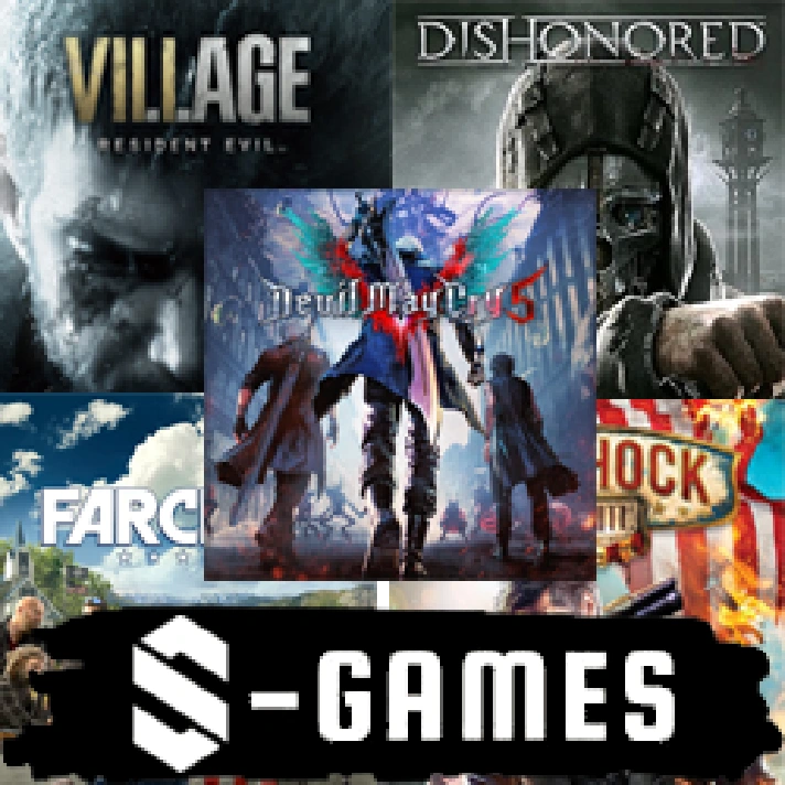 Devil May Cry 5 Bioshock 1-2-3 RE Village 200 games