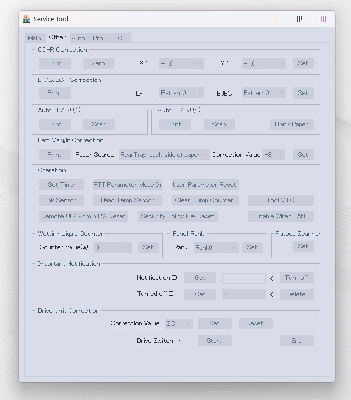 Canon Service Tool V.6311