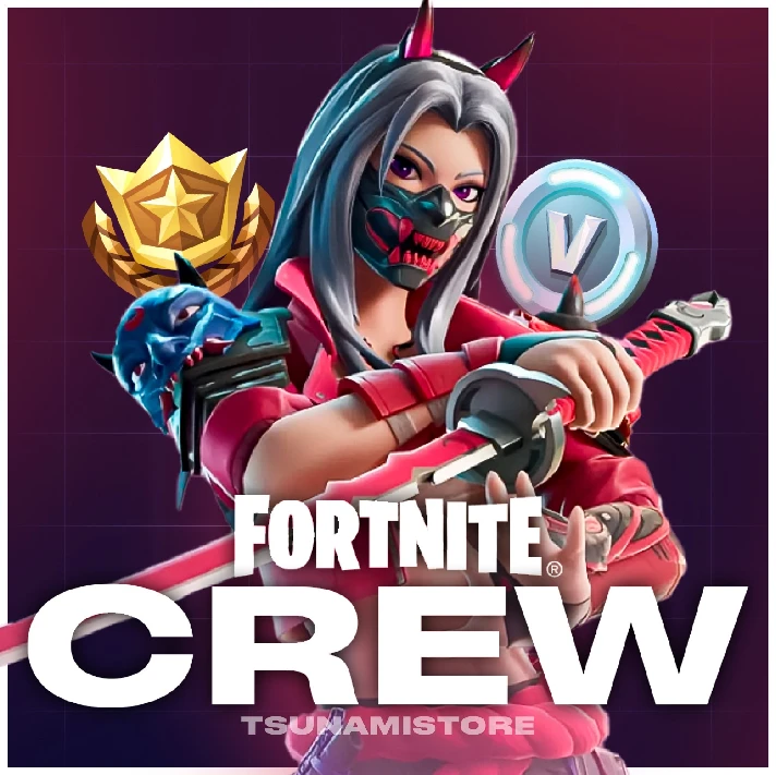 FORTNITE CREW 1 MONTH BATTLE PASS + 1000 V-BUCKS