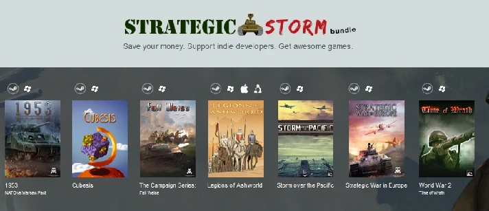 Indie Gala Bundle Strategic Storm (7 Steam games)