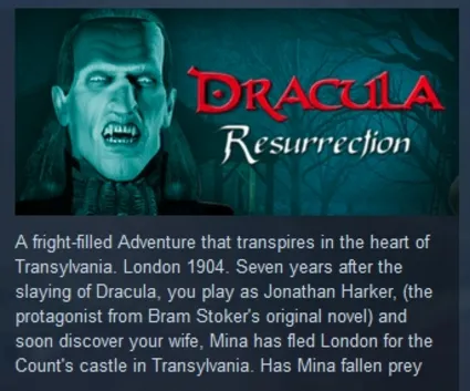 Dracula: The Resurrection STEAM KEY РФ+СНГ СТИМ КЛЮЧ ЛИЦЕНЗИЯ
