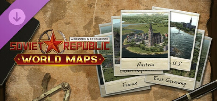 Workers & Resources Soviet Republic - World Maps🔑STEAM