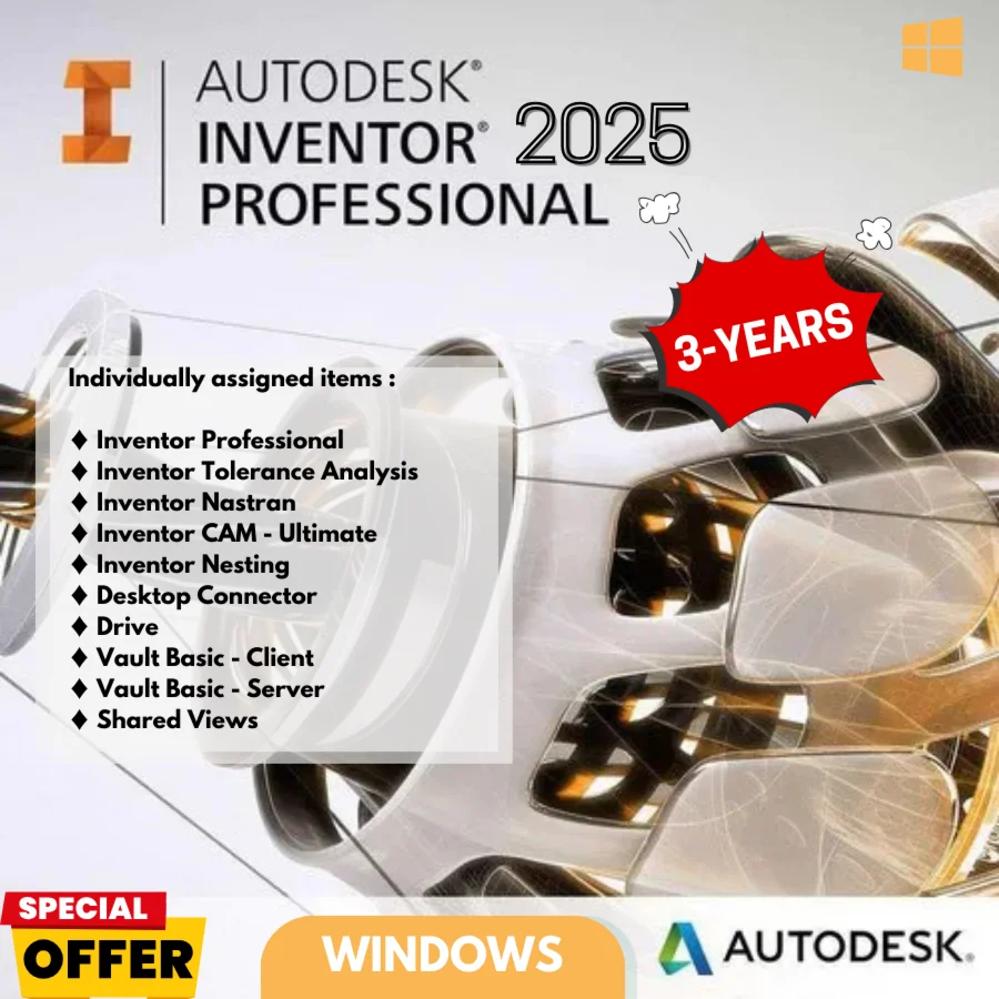 3года, 3 шт| Inventor Professional 2025, 
