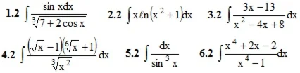 IDZ Ryabushko Option 2 KR "Indefinite integrals"