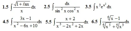 IDZ Ryabushko Option 5 KR "Indefinite integrals"