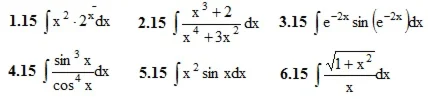 IDZ Ryabushko Option 15 KR "Indefinite integrals"