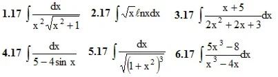 IDZ Ryabushko Option 17 KR "Indefinite integrals"
