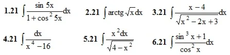 IDZ Ryabushko Option 21 KR "Indefinite integrals"