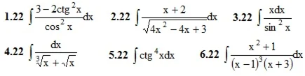 IDZ Ryabushko Option 22 KR "Indefinite integrals"