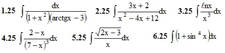 IDZ Ryabushko Option 25 KR "Indefinite integrals"