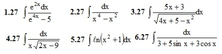 IDZ Ryabushko Option 27 KR "Indefinite integrals"