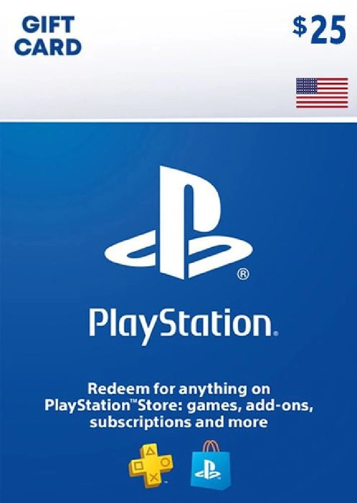 🚀 PlayStation PSN USA gift cadr 25 USD