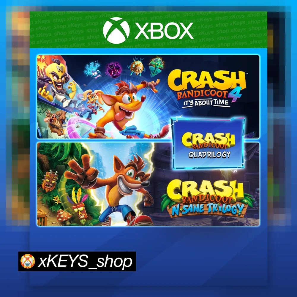 Crash Bandicoot Quadrilogy Набор  XBOX КОД КЛЮЧ 