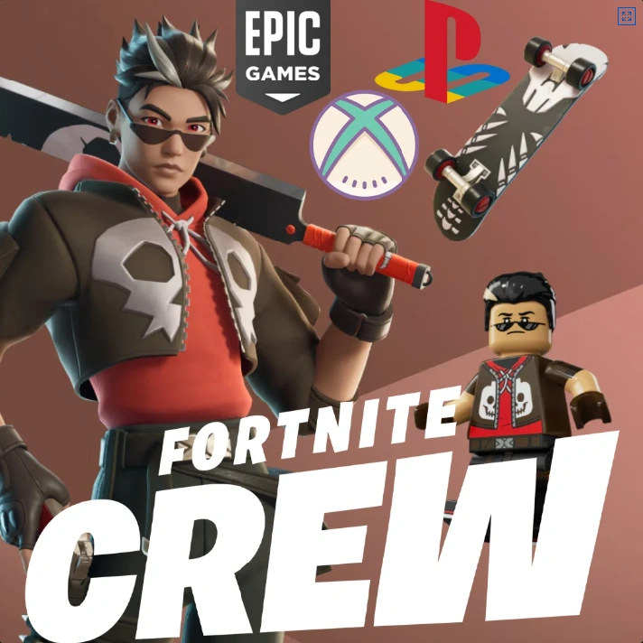 🧡FORTNITE CREW 1 MONTH⭐BATTLE PASS+ 1000 V-BUCKS+🎁