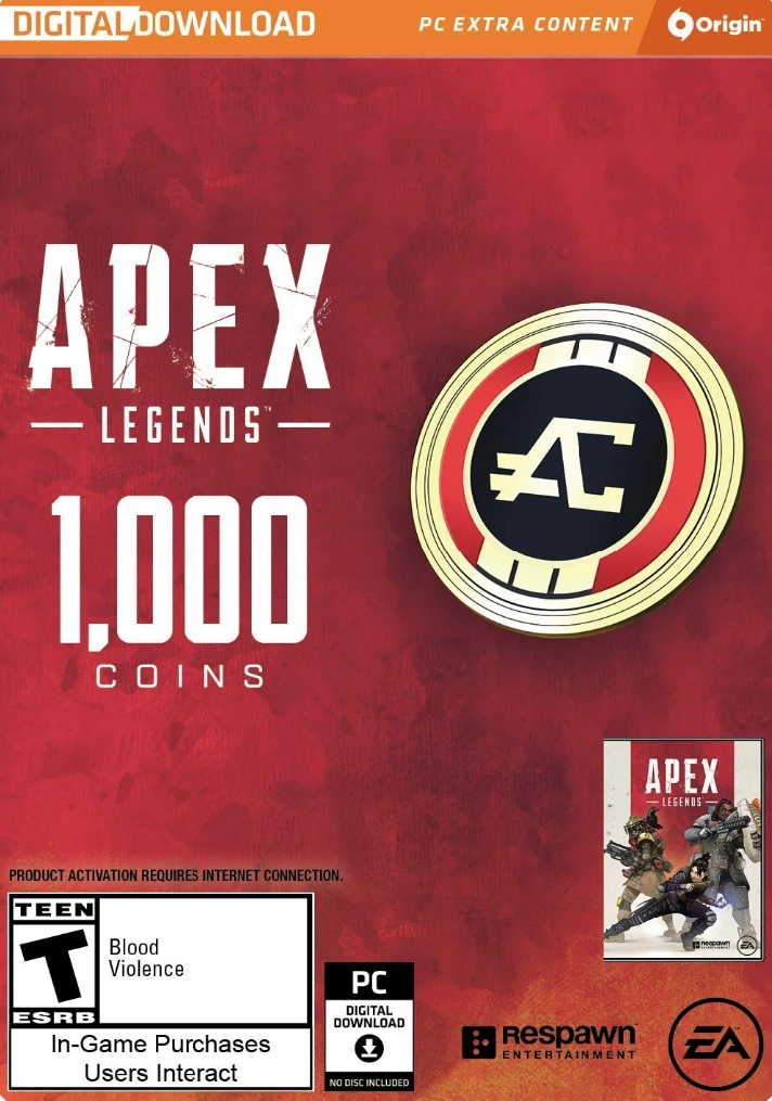 Apex Legends 1000 COIN EA/ORIGIN (0% Fee)🐭