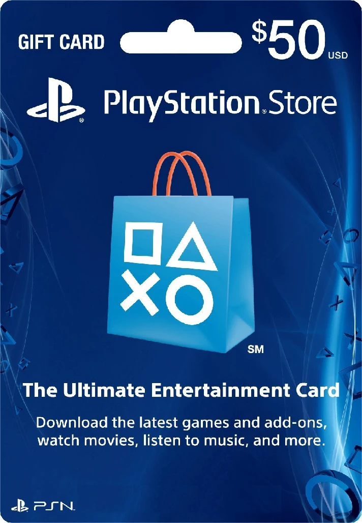 PSN Gift Card Code USA $50 for the PS4, PS3, PS Vita