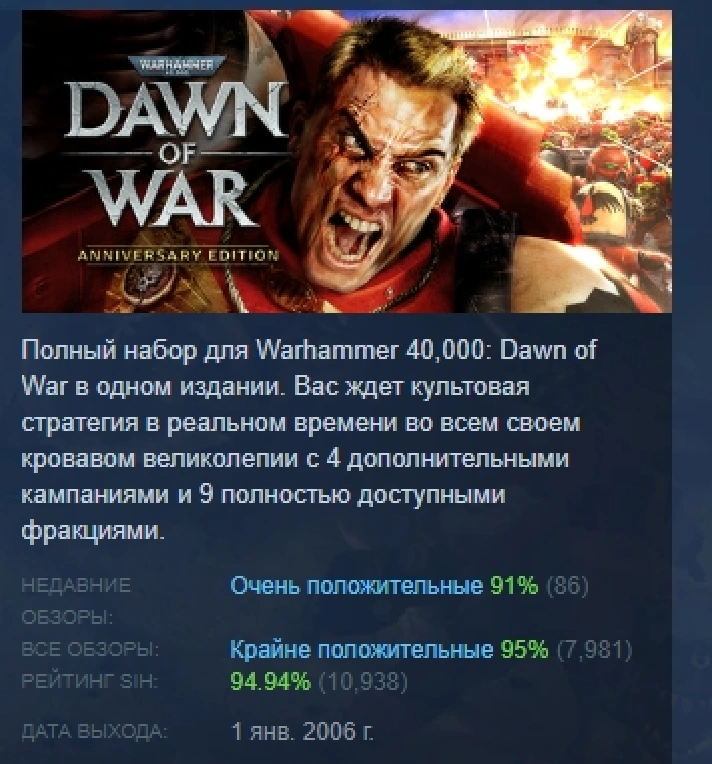 Warhammer 40,000: Dawn of War - Anniversary Edition 💎