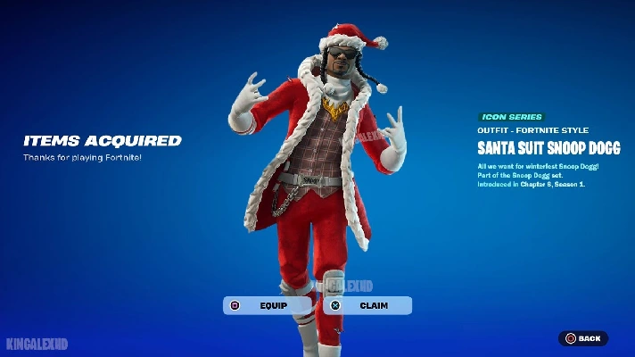 ✅【1 Skin】🌌 Santa Dogg 🎉 Fresh New