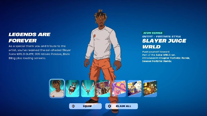 💡【1 Skin】🎖️ Slayer Juice WRLD 🎲 Fresh New