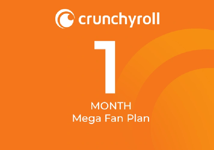 CRUNCHYROLL MEGA FAN/FAN 1/12 MONTHS fornew/old account