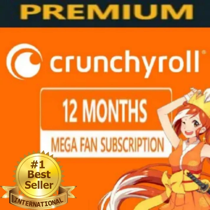 CRUNCHYROLL MEGA FAN/FAN 1/12 MONTHS fornew/old account