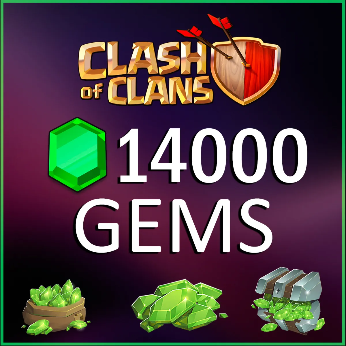 CLASH OF CLANS  14000 GEMS  GLOBAL