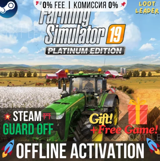 Farming Simulator 19 Platinum Ed / Steam/Offline +Gift