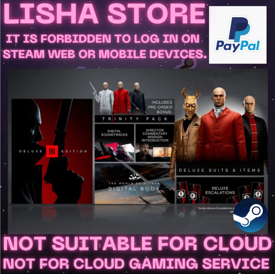 HITMAN 3 DELUXE + 7 DEADLY SINS PACK Стим на 90 дней