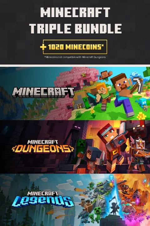  Тройной комплект Minecraft Xbox One|X|S активация