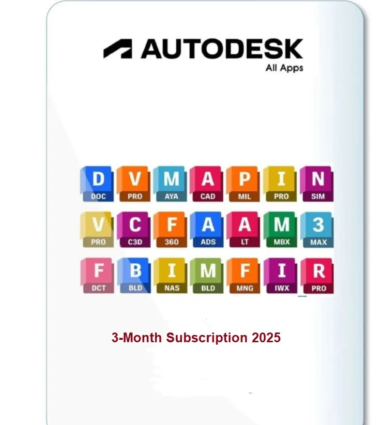 Autodesk All Apps Activation 3-Month Subscription 2026