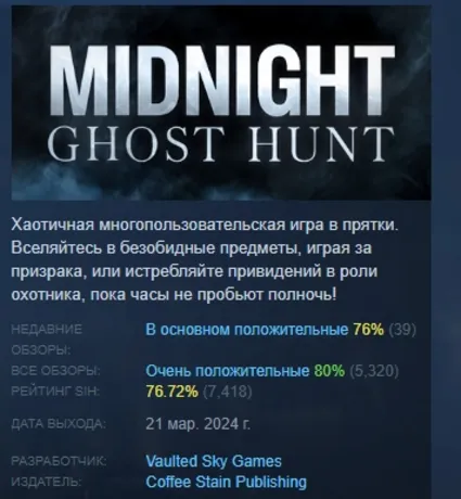 Midnight Ghost Hunt 💎 АВТОДОСТАВКА STEAM РОССИЯ