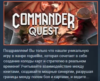 Commander Quest АВТОДОСТАВКА STEAM РОССИЯ