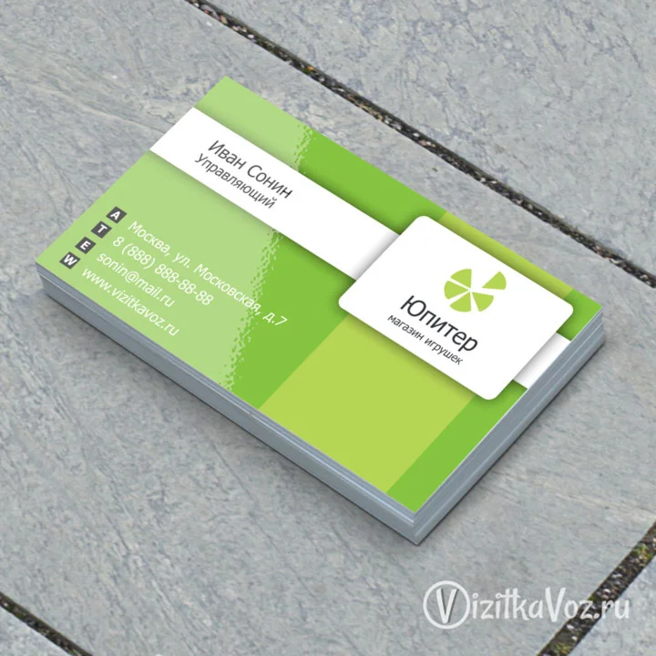 Визитка для директора магазина игрушек 001