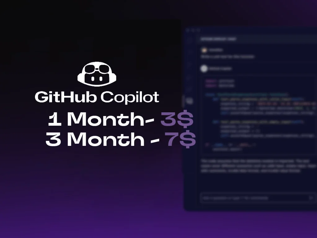 Github Copilot Pro (Business)1 месяц / 3 месяца