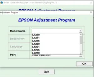 Epson Adjustment Program L1210 L3210 L3250 L3251 L5290
